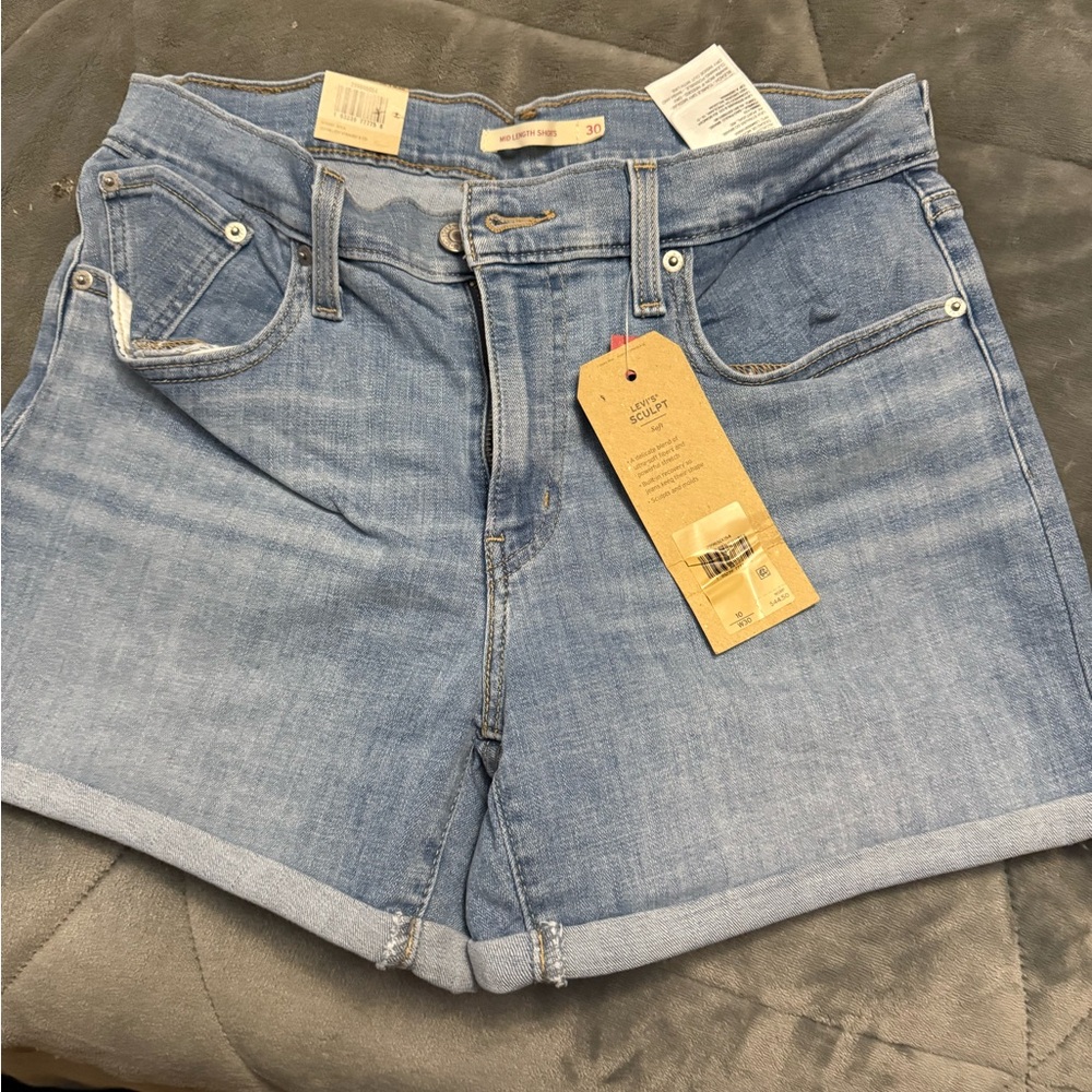 Levi's Light Blue Jean Shorts